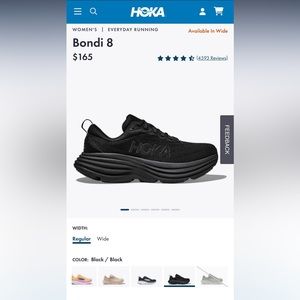Hoka Bondi 8 Women’s 7.5 B Running Walking Recovery Triple Black Shoes BBLC $165